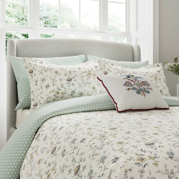 VA Flora Single Duvet Cover Set Duck Egg | Bed Sava