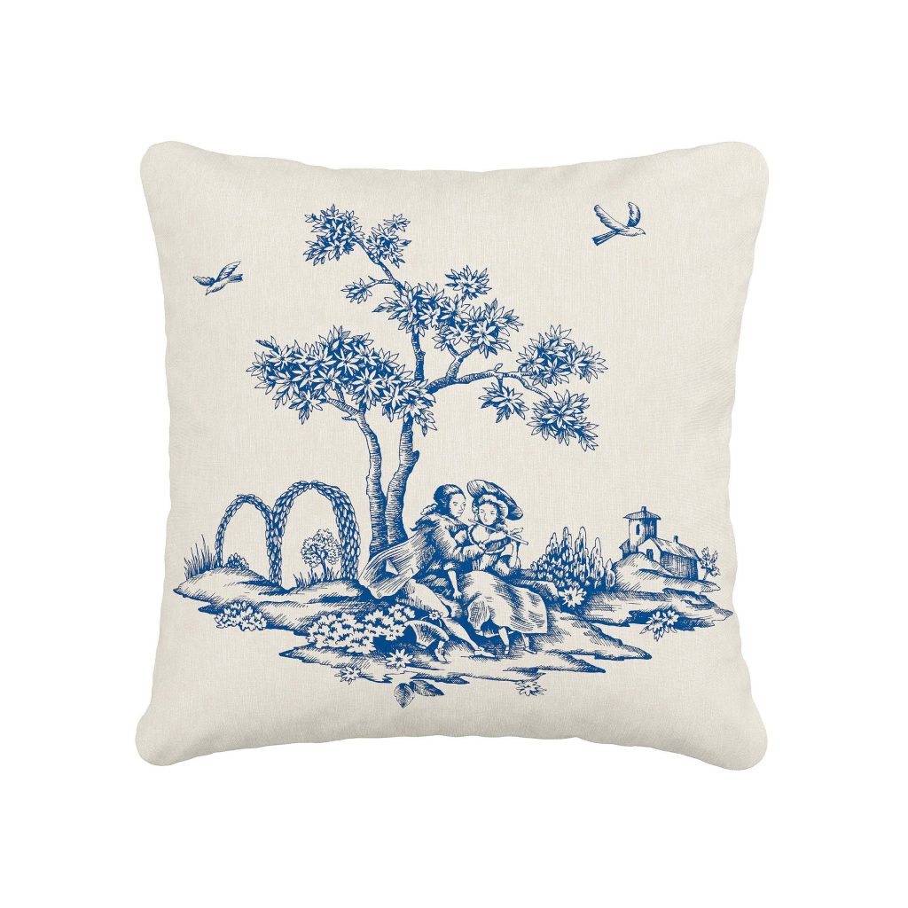 V&A Enchanted Garden Cushion 45cm x 45cm, Blue