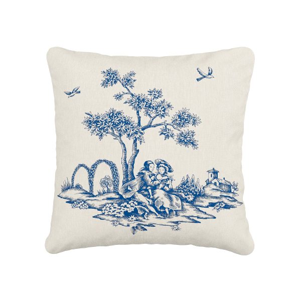 VA Enchanted Garden Cushion 45cm x 45cm Blue | Bed Sava