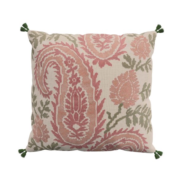 VA Kashmir Paisley Cushion 45cm x 45cm Rose | Bed Sava