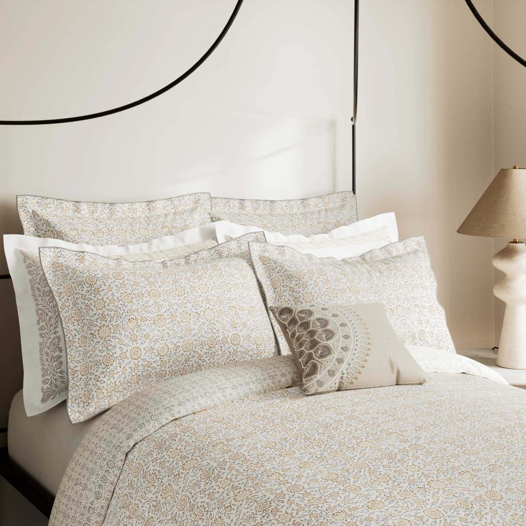 V&A Kerala Double Duvet Cover, Ivory