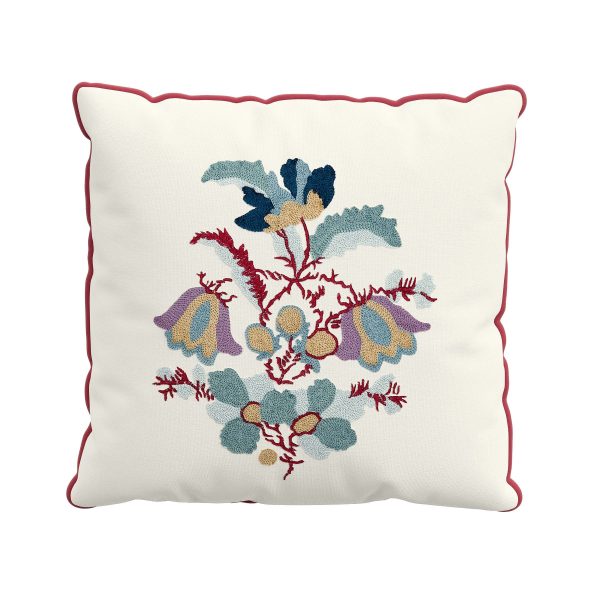 VA Bloom Embroidered Cushion 45cm x 45cm Duck EggTeal | Bed Sava