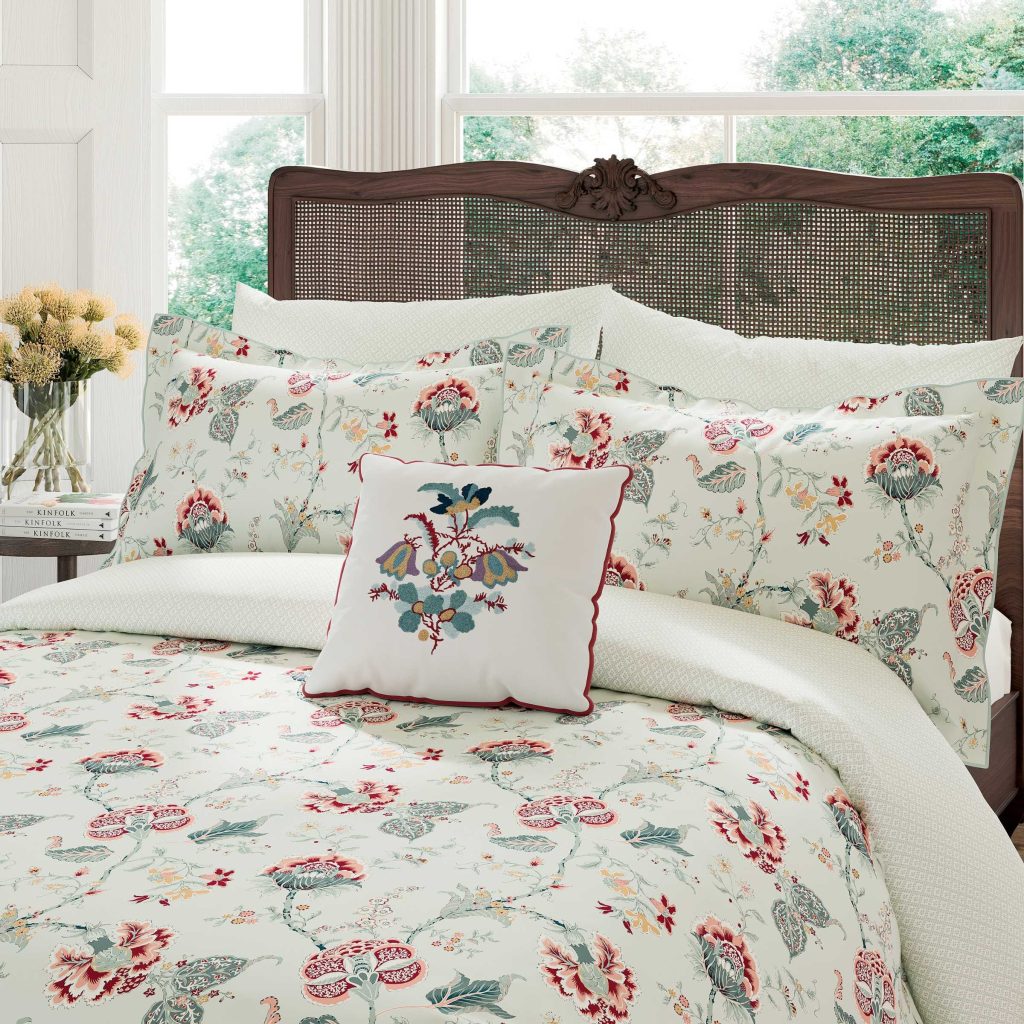 V&A Palampore Trail Super Kingsize Duvet Cover Set, Duck Egg/Teal