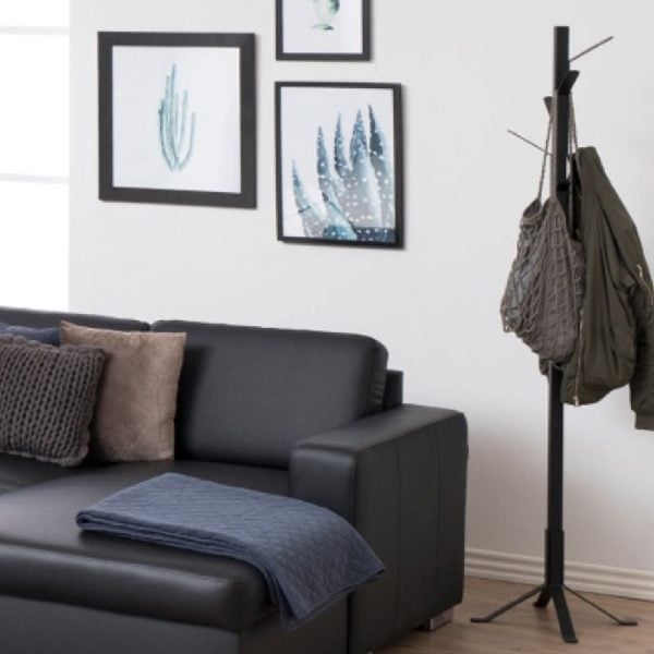 Vail Metal Coat Rack In Black | Bed Sava