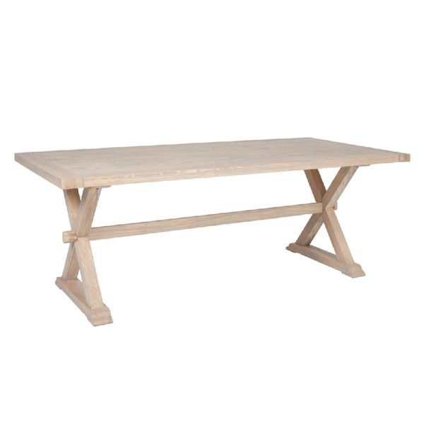Valencia Wooden Large Rectangular Dining Table In Natural | Bed Sava