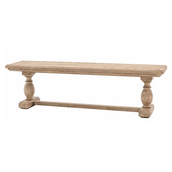 Valletta Wooden Dining Bench In Natural