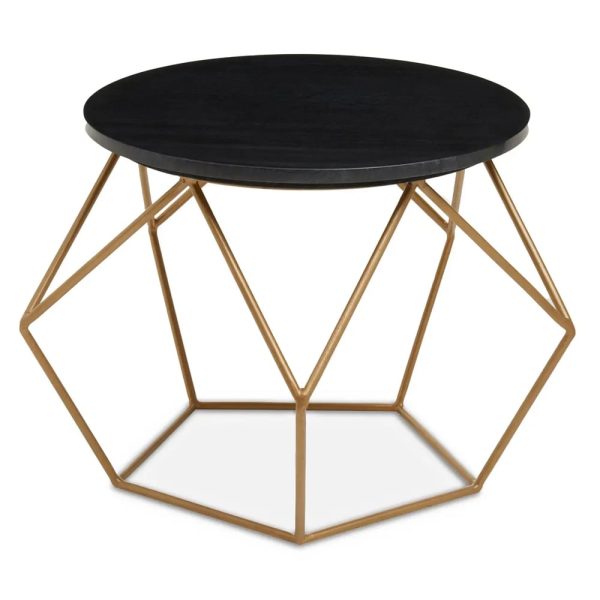 Valrico Black Marble Top Coffee Table With Gold Frame | Bed Sava