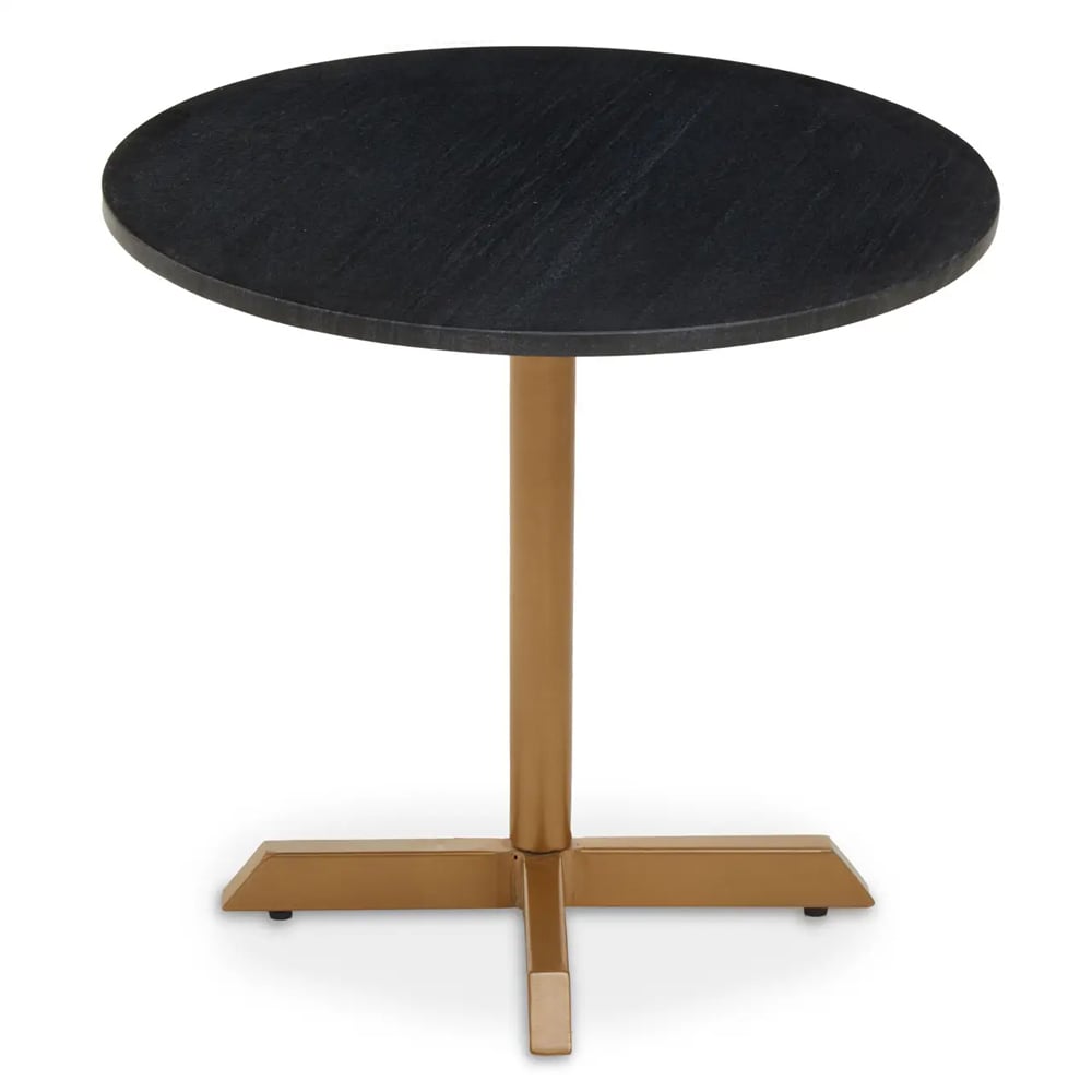 Valrico Black Marble Top Coffee Table With Gold Legs