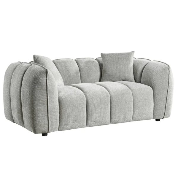 Ventura Fabric 2 Seater Sofa In Grey | Bed Sava