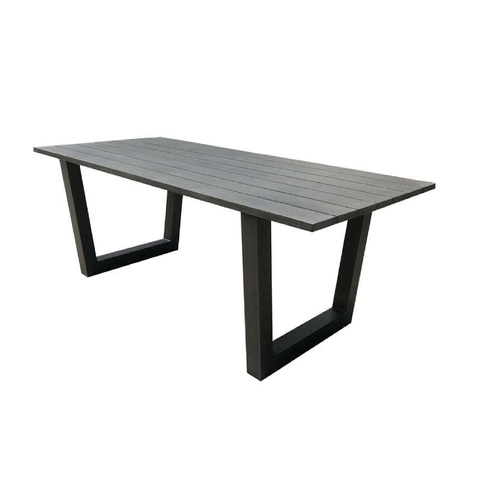 Vernal Aluminium Garden Dining Table In Grey