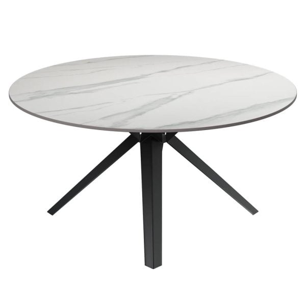 Villanova Sintered Ceramic Coffee Table In Gloss White | Bed Sava