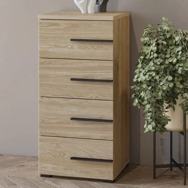 Viola Wooden Chest Of 4 Drawers In Oiled Oak | Bed Sava