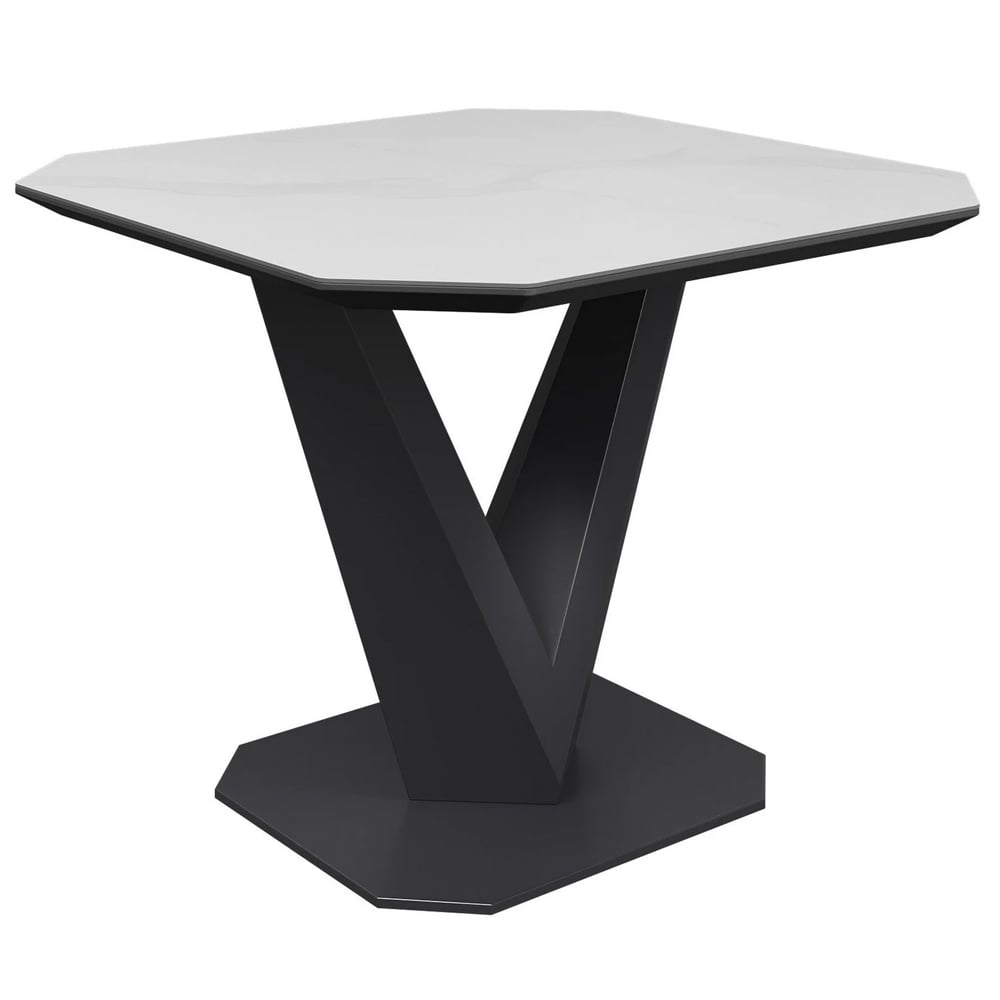 Viroqua Ceramic Side Table In Matt White