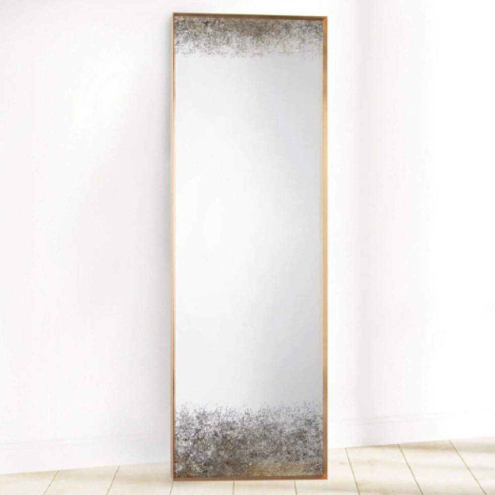 Viroqua Glass Antique Bedroom Mirror In Gold