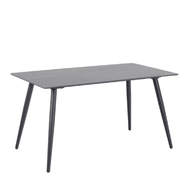 Waldorf Ceramic Dining Table Rectangular In Black | Bed Sava