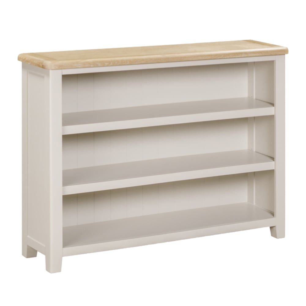 Waldorf Wooden Bookcase With 3 Shelves In Oak And White