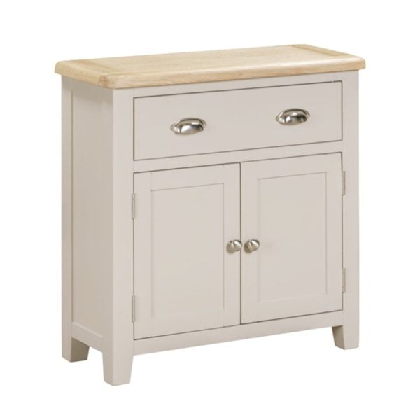 Waldorf Wooden Sideboard With 2 Doors 1 Drawer In Oak And White | Bed Sava