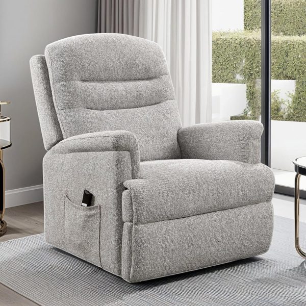 Walhalla Fabric Electric Recliner Chair In Champagne | Bed Sava