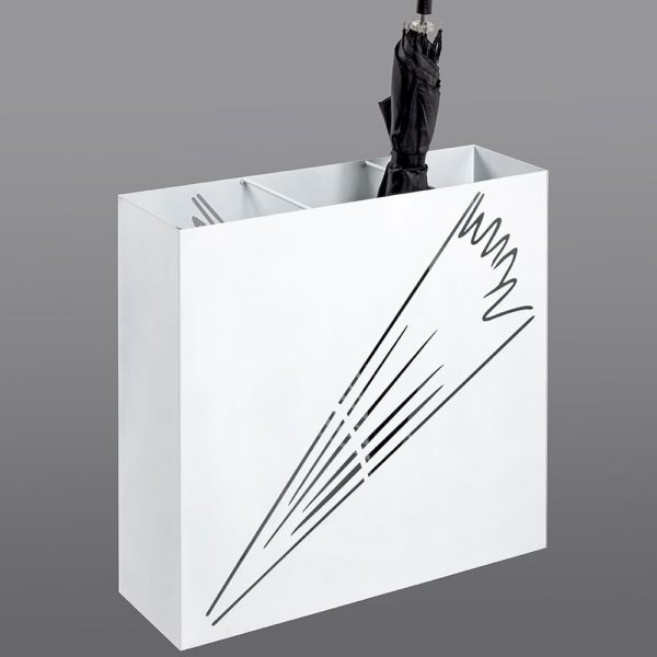 Wauseon Large Metal Umbrella Stand In Black | Bed Sava