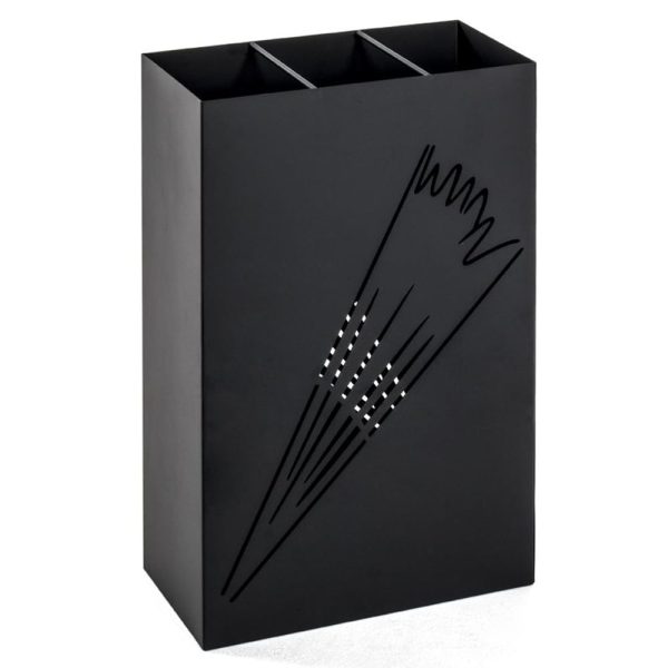 Wauseon Small Metal Umbrella Stand In Black | Bed Sava