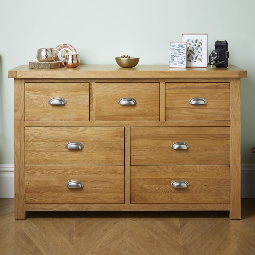 Webworms Wooden Chest Of 7 Drawers In Oak