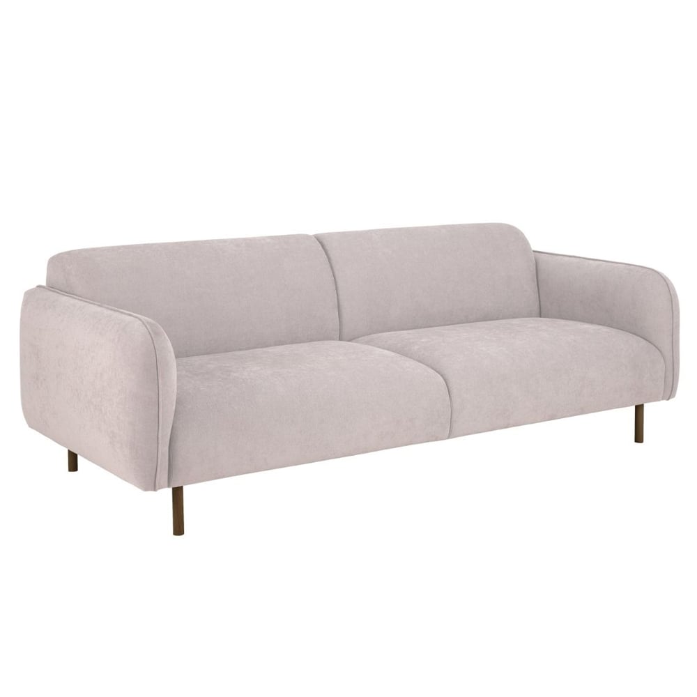 Welch Fabric 2 Seater Sofa With Oak Legs In Beige