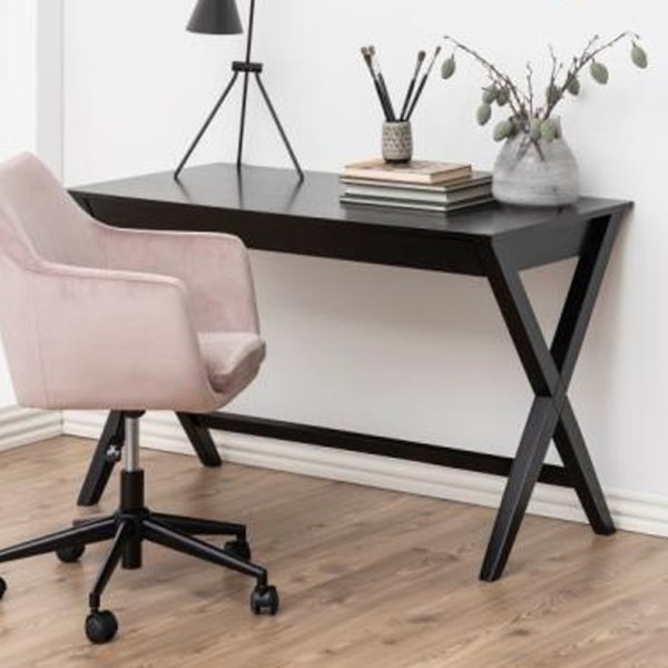 Werito Wooden Laptop Desk With 1 Drawer In Black | Bed Sava