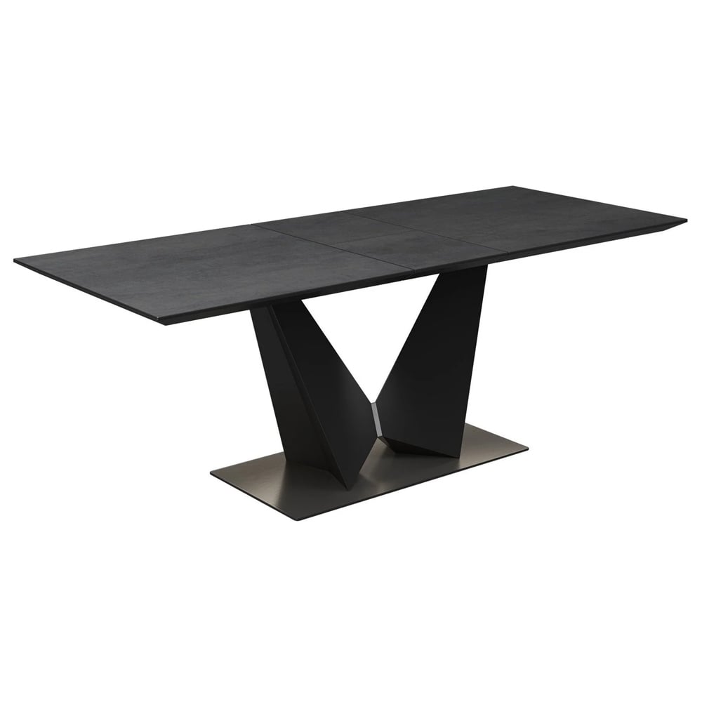Westbury Ceramic Extending Dining Table In Matt Grey