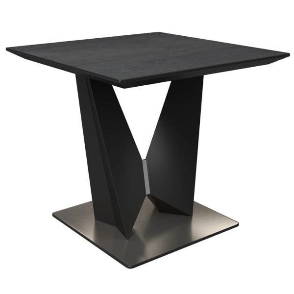 Westbury Ceramic Side Table In Matt Grey | Bed Sava