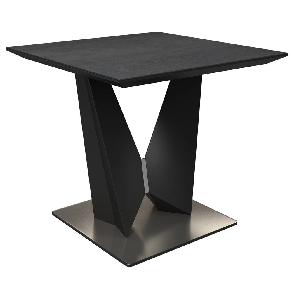 Westbury Ceramic Side Table In Matt Grey