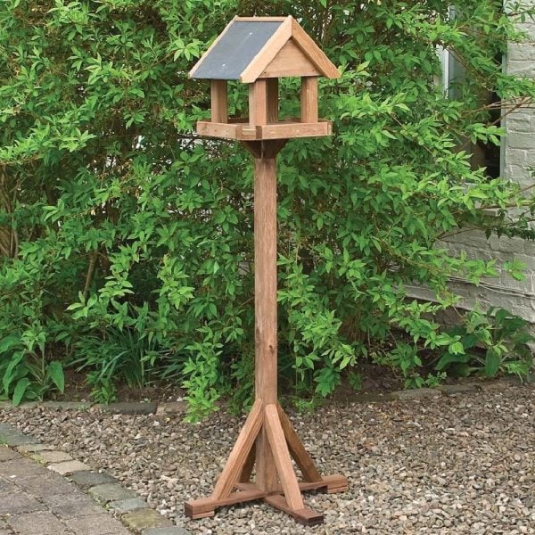 Westlinton Wooden Garden Bird Table In Natural | Bed Sava