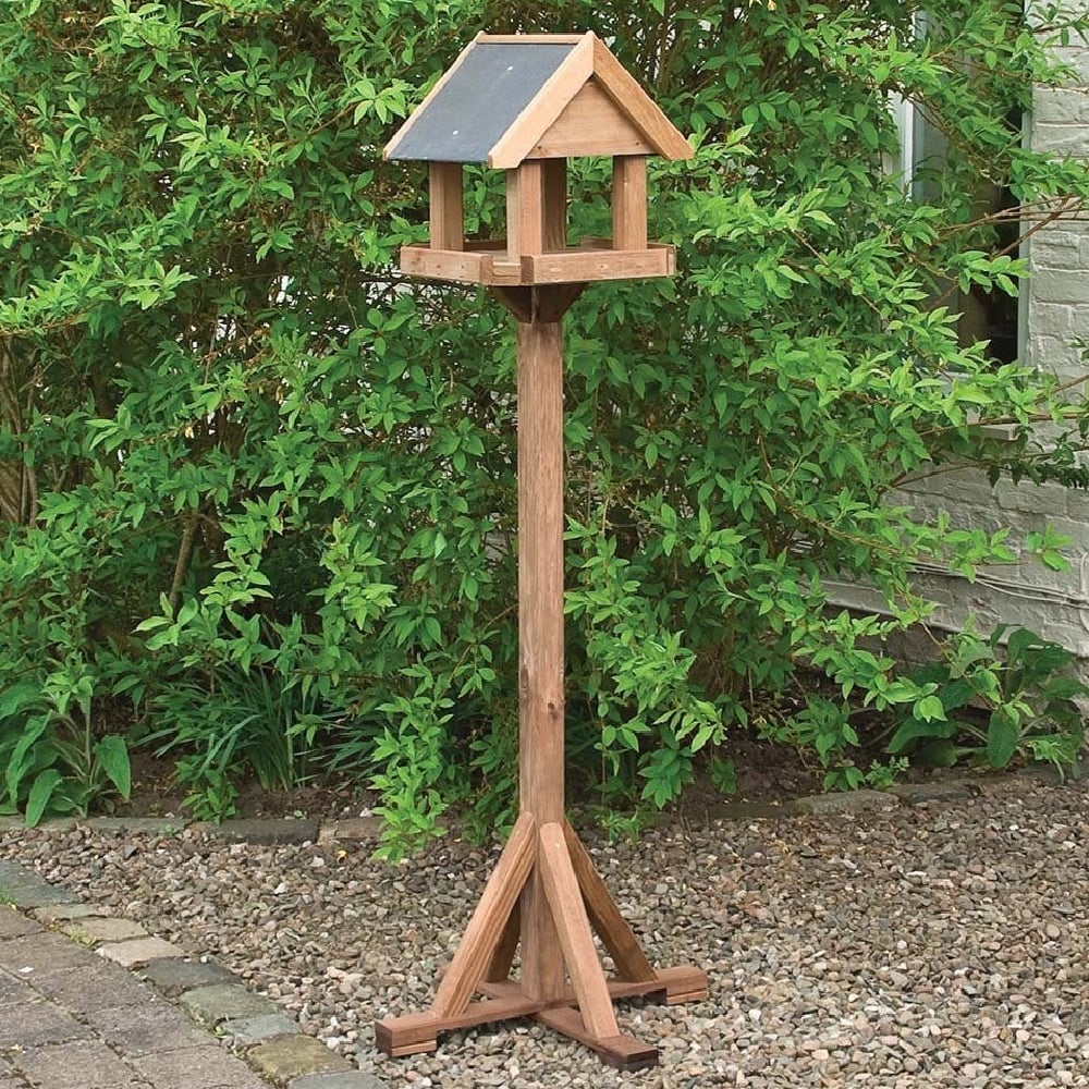 Westlinton Wooden Garden Bird Table In Natural