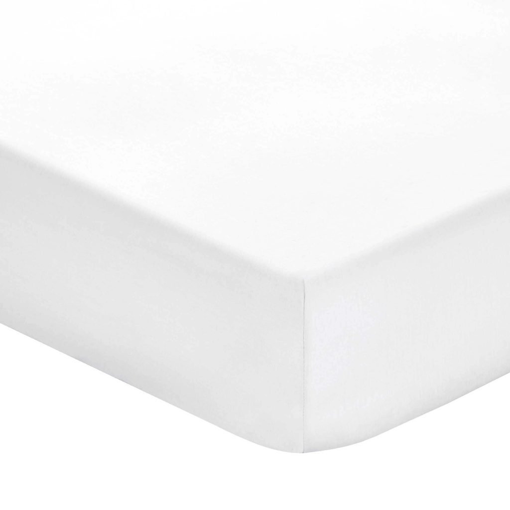 1951 Plain Dye Percale Single Fitted Sheet, White