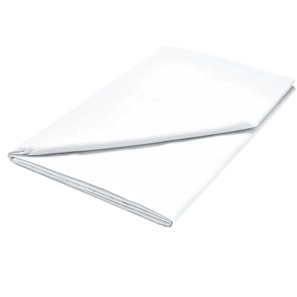 1951 Plain Dye Percale Single Flat Sheet, White