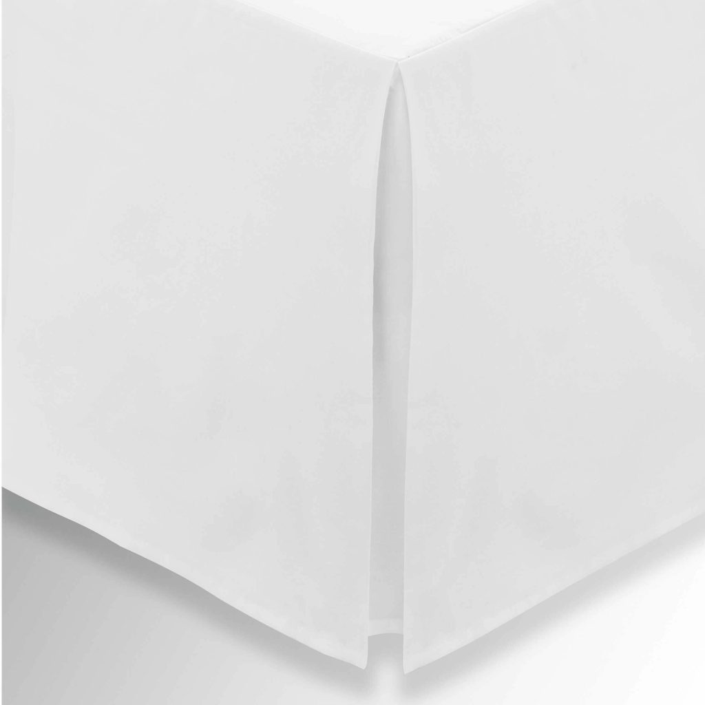 Helena Springfield Plain Dye, 50/50 Percale, Double Valance, White