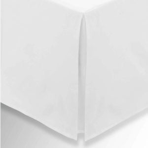 Helena Springfield Plain Dye 5050 Percale Double Valance White | Bed Sava
