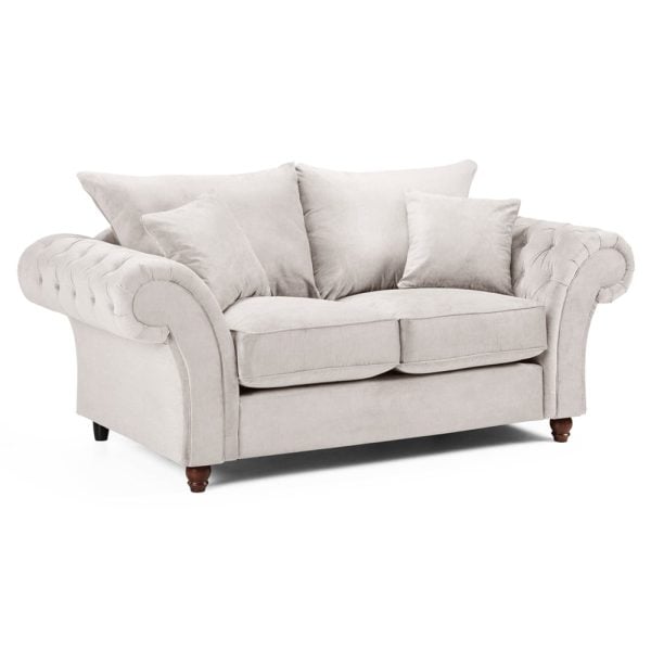 Winnsboro Fabric 2 Seater Sofa In Stone | Bed Sava
