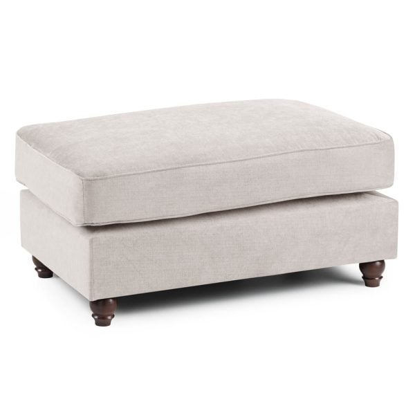 Winnsboro Fabric Foot Stool In Stone | Bed Sava
