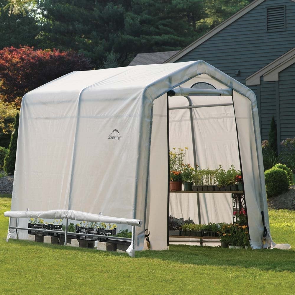 Wyck Garden Greenhouse With Metal Frame In White
