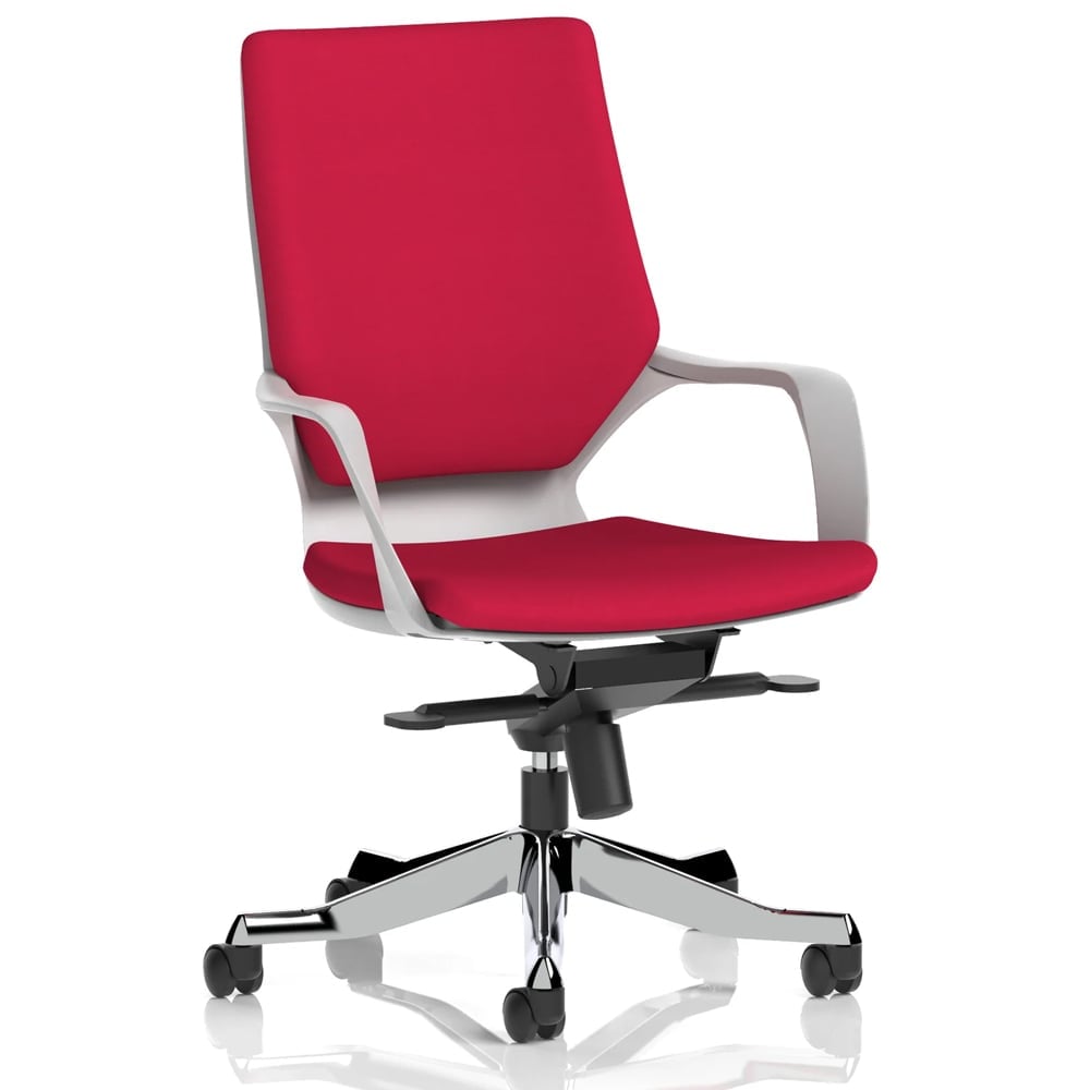 Xenia Fabric Office Chair With Arms In Bergamot Cherry