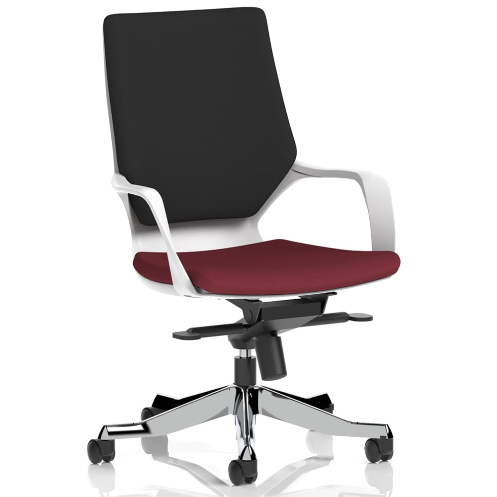 Xenia Fabric Office Chair With Arms In Ginseng Chilli And Black