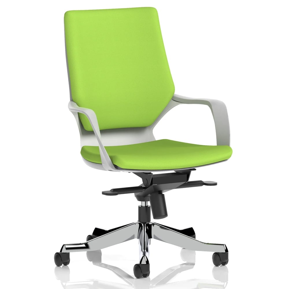 Xenia Fabric Office Chair With Arms In Myrrh Green