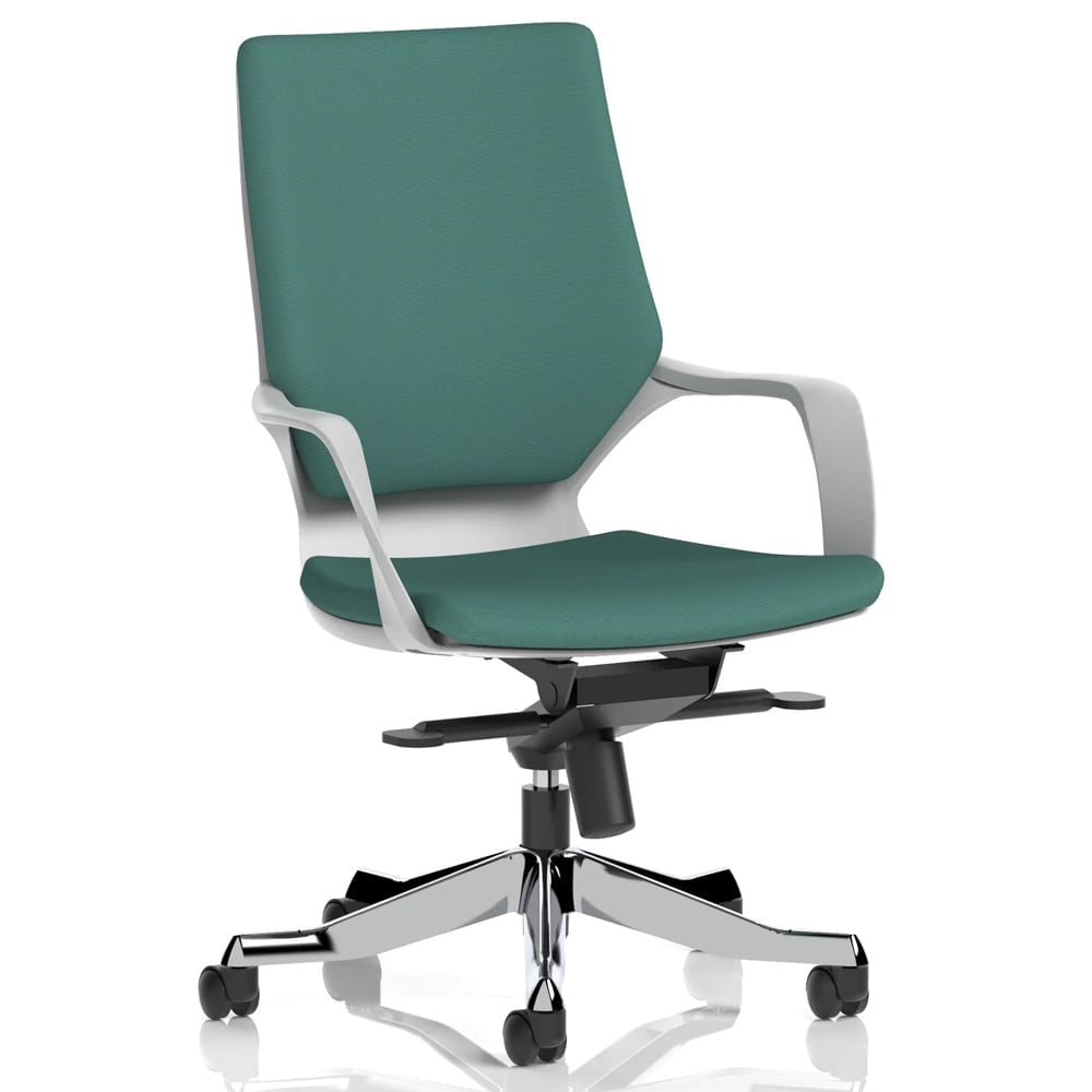 Xenia Fabric Office Chair With Arms In Quest Kelp