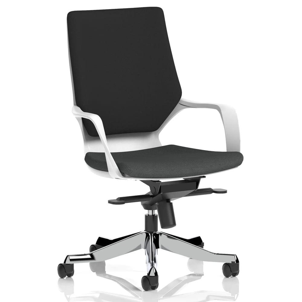 Xenia Fabric Office Chair With Arms In Quest Mussel And Black