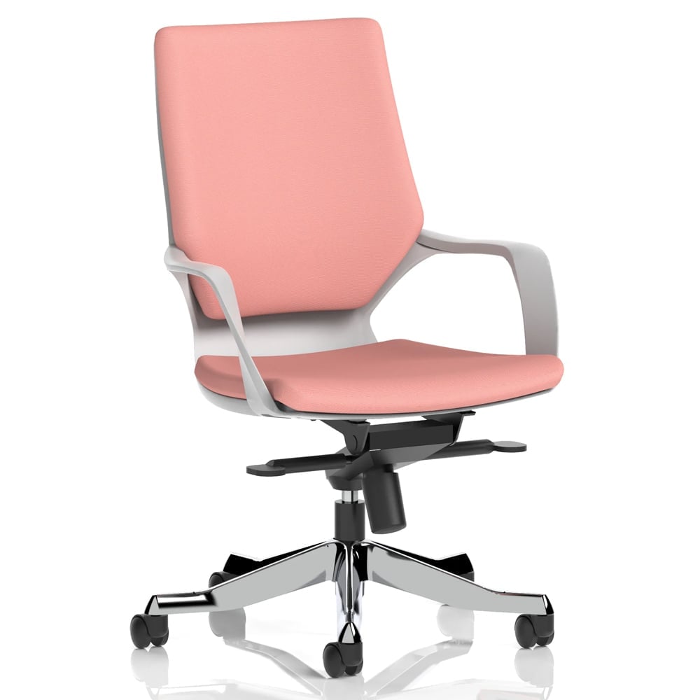 Xenia Fabric Office Chair With Arms In Quest Shrimp
