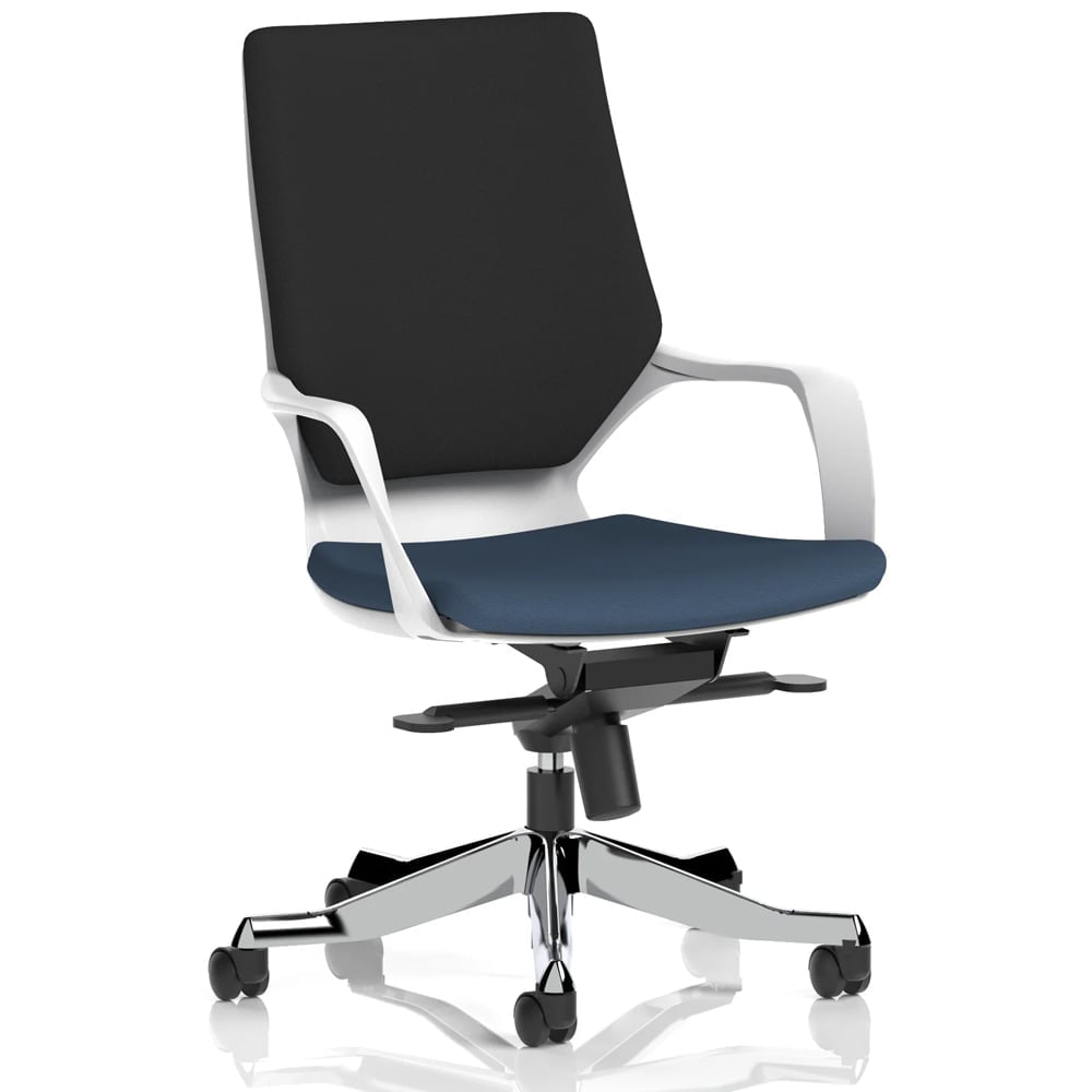 Xenia Fabric Office Chair With Arms In Quest Whelk And Black