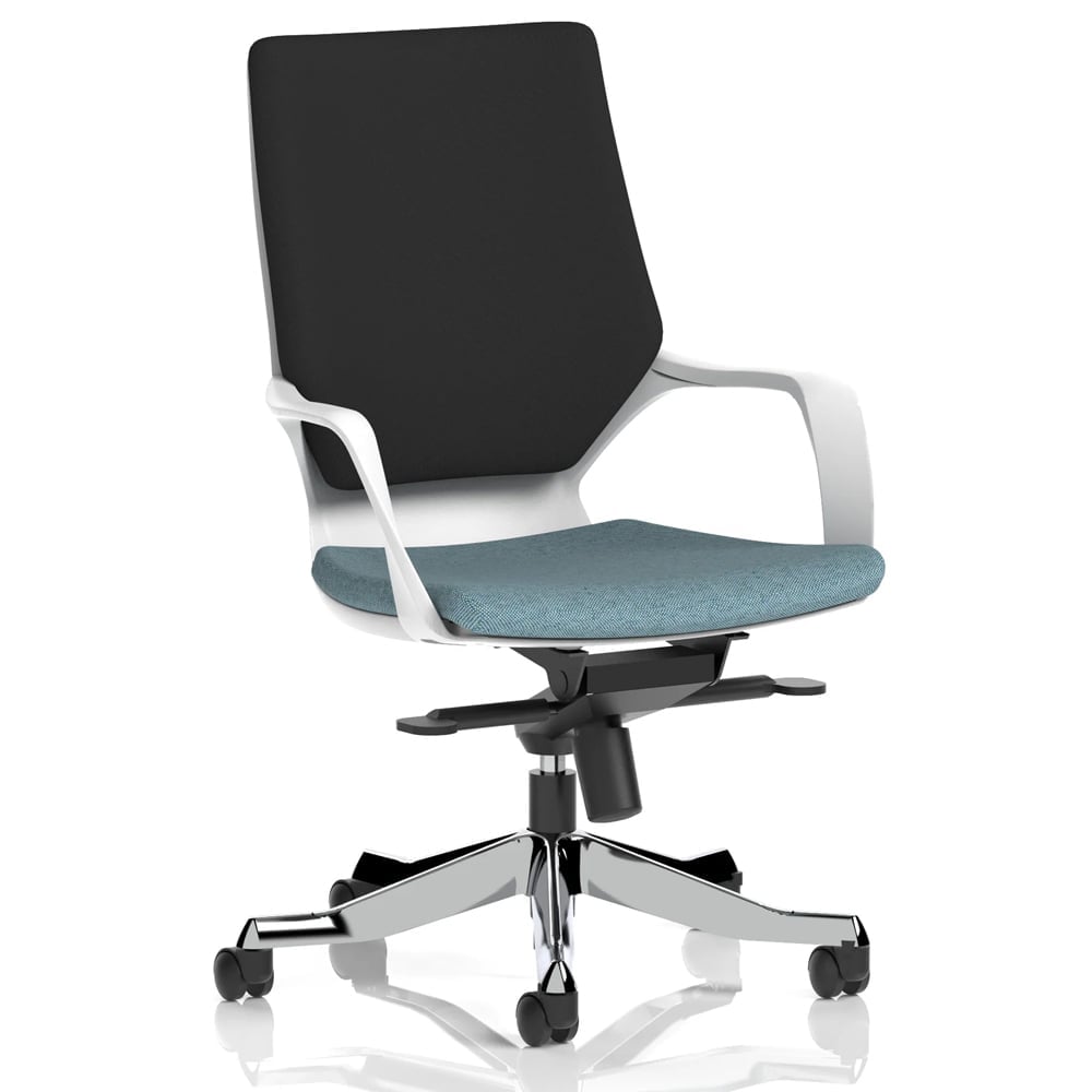 Xenia Fabric Office Chair With Arms In Rivet Quench And Black