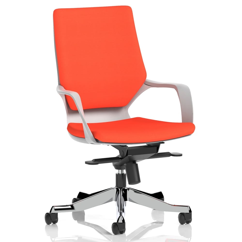 Xenia Fabric Office Chair With Arms In Tabasco Orange