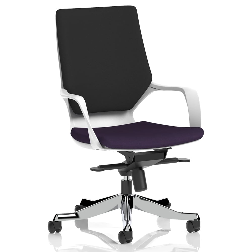Xenia Fabric Office Chair With Arms In Tansy Purple And Black