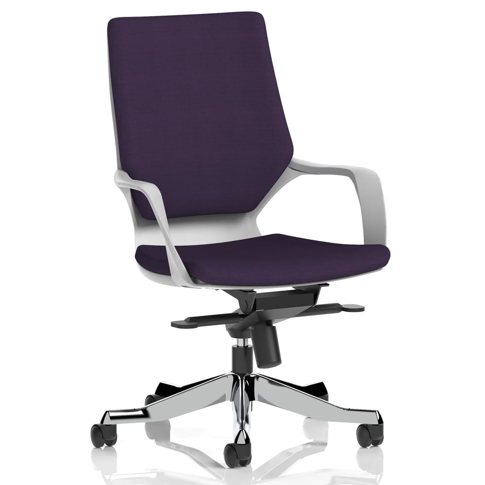 Xenia Fabric Office Chair With Arms In Tansy Purple